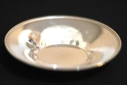 Gümüş 12 ad. çay tabağı. 900 ayar. Damgalı. Çapı 10,5 cm.