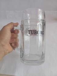 1 litre kulplu Tuborg bira bardak