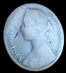 1874 İngiltere Kraliçe Victoria Half penny