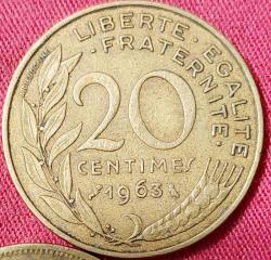 FRANSA 20 Centim, 1963 ÇÇT