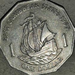 DOĞU KARAYİPLER  1989  1 DOLAR