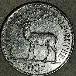 MAURITIUS 2002  HALF RUPEE