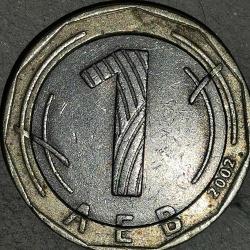 BULGARİSTAN  2002  1 LEVA
