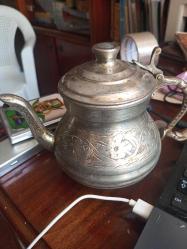 El işçiliği Bakır Çaydanlık  yükseklik 15 cm