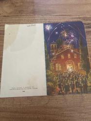 Yılbaşı temalı Rumca yazılı   Kartpostal 15x8 ebatında
