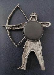 Kurşun Figür, Viking Okçusu. (55 mm x 75 mm / 36,22 gr.) Savasçının Kalkanı Mıknatıslıdır. 2014