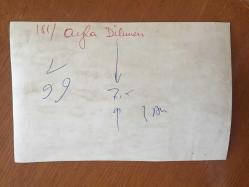 AYLA DİKMEN'İN ORİJİNAL FOTOĞRAFI - 18 x 12 cm EBADINDA - AYLA DİKMEN EVİNDE DİKİŞ YAPARKEN