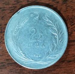 2,5 lira , 2.5 lira , 2 1/2 lira , 2½ lira , 2 buçuk lira , İki buçuk lira 1965
