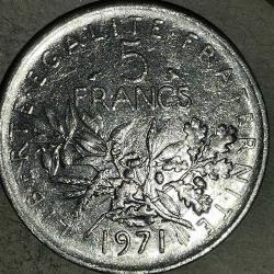 FRANSA 1971  5 FRANK