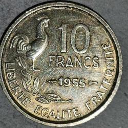 FRANSA 1955   10 FRANK