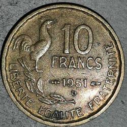 FRANSA 1951 B   10 FRANK