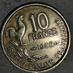 FRANSA 1952   10 FRANK