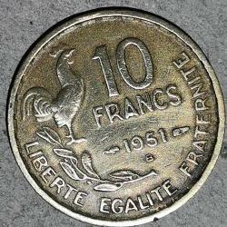 FRANSA 1951 B   10 FRANK