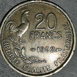 FRANSA 1952    20 FRANK
