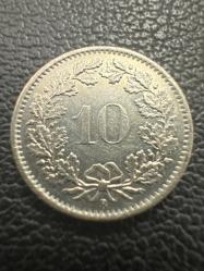 İsviçre 10 Rappen, 1965