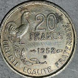 FRANSA 1952 B   20 FRANK