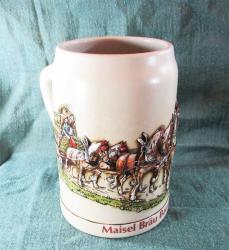 VİNTaGe ALMAN KaBaRTMa RESİMLİ SeRaMiK BİRA BARDAĞI.....Tankart