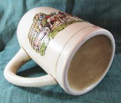 VİNTaGe ALMAN KaBaRTMa RESİMLİ SeRaMiK BİRA BARDAĞI.....Tankart