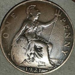İNGİLTERE 1921  1 PENNY