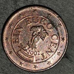 AVUSTURYA  2002  1 EUROCENT
