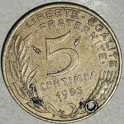 FRANSA  1983  5 CENTIMES