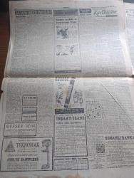 Cumhuriyet Gazetesi - 29 Nisan 1957 -  Fethiye'de Dün De Biri Çok Şiddetli Üç Zelzele Oldu - Doktor Fazıl Küçük Kıbrıs'ın Taksimi Şarttır Dedi Fotoğraf - Başbakan Adnan Menderes Harabe Fethiye'den Yepyeni Bir Kasaba Doğacak Dedi - Amerika Askeri Kuvvetlerin Kısılmamasını İsteyecek - Beşiktaş Ligde Beşinci Oldu Fotoğraf - Kuyrukluyıldız İstanbul Ve İzmir Göklerinde Görüldü - Sanatkar Leyla Gencer Dün Ankara'ya Geldi Fotoğraf - 23 Nisanın Milli Eğitimdeki Yeri - Kırkıncı Oda Yazan Peride Celal Yazı Dizisi - Hukuk Bakımından Şehir Ve İmar İşlerimiz Yazan Ordinaryüs Profesör Doktor Sıddık Sami Onar köşe Yazısı - 2 Jet Uçağımız Suriye Üzerinde Uçmuş - Pazartesi Konuşmaları Yazan Bedri Rahmi Eyüboğlu Köşe Yazısı  - Nuh'un Ankara Makarnası - Galatasaray Mülkiyeliler Birliğine 57 54 Yenildi - Fenerbahçe Mi Kazanacak Galatasaray Mı Yazan Bedri Gürsoy - Milletlerarası İstanbul Voleybol Turnuvası Cuma Günü Başlıyor - Basketbol Hakemi Asım Güngör Evlendi - Krem Pertev - Buğday Bankası
