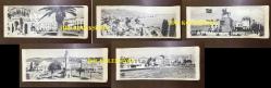 İZMİR ŞEHRİMİZİN ESKİ DÖNEMLERİNDE ÇEKİLMİŞ 5 FARKLI MANZARA FOTOĞRAFI 5 'Lİ SET HALİNDE - DÖNEMİNDEN 2. BASIM, 48 x 19 cm EBADINDA, BÜYÜK BOY - KONAK MEYDANI, GÖZTEPE KOYU, CUMHURİYET MEYDANI ATATÜRK BÜSTÜ, KONAK MEYDANI TARİHİ SAAT KULESİ, KARŞIYAKA SAHİLİ