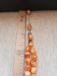 58 cm boyunda imame 17 cm habbe büyüklüğü  1,8 cm sduvar dekorluk  tesbih