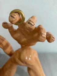 El Yapımı Seramik Gollum Heykeli – Yüzüklerin Efendisi Temalı Koleksiyon Parçası
