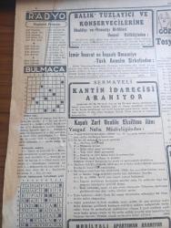 Cumhuriyet Gazetesi - 5 Mayıs 1942 - Eski Ve Yeni Dünya Yazan Yunus Nadi Başmakale - Kahraman Kara Ordumuz İçin Millet Meclisi Dün 30 Milyon Lira Daha Tahsisat Kabul Etti - Millî Müdafaa Vekili Korgeneral Ali Rıza Artunkalla Ve Dahiliye Vekili Faik Öztrak Fotoğraf - Esnaf Birlikleri Süratle Kurulacak - Kutup Denizinde Alman Filosu Bir İngiliz Kruvazörüyle 6 Şilebi Batırdı - Alman Denizaltılarından Bir Filo Fotoğraf - Japonların Bir İddiası Birmanyadaki İngiliz Ve Çin Kıtaları Zehirli Gaz Kullanmışlar -  Romanlarımız Sinekli Bakkal Yazan İsmail Habib - Kadın Ve Şeytan Başrolde Paulette Goddard Ve Bob Hope Lale Sinemasında - Maskeli İfritler Bu Akşam Sümer Sinemasında - Çapkın Kız Melek Sinemasında - Sızı Yazan Mükerrem Kamil Su Yazı Dizisi - Boşuna Öfke Yazan Burhan Felek - Finler Rus Esirlerine Fena Muamele Ediyorlarmış - Filmlerin Gümrük Resmi İndirilecek - Gözen Pudra - Bugünkü Radyo Programı - Kal Sabunları - Kızılay Cemiyeti Oyun Kağıtları