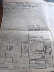 Cumhuriyet Gazetesi - 5 Şubat 1946 - İngilizin Dedikleri Yazan Nadir Nadi Başmakale - Güvenlik Konseyinde Dünkü Fırtına - Yunan Meselesi Etrafında Yapılan Münakaşalar Tam Yedi Saat Sürdü - Vichinsky Ve Bevin Dün Neler Söylediler - İtalyan Hükümetinin Müttefiklere Notası - Bir Kısa Seyahatin Notları Yazan Doğan Nadi - Cemal Nadir Karikatür - Güzel Sanatların Yayılma Ve Gelişmesi - Atom Bombasına Kurban Olacak Harp Gemileri - Şüpheli Zafer Lale Ve Ar Sinemasında - Aşk Ve Vazife Pek Yakında Elhamra Sinemasında - Belediye Sarayı Türk Mimarlarına Yaptırılacak - Amerikan Filmleri Ve Yerli Fimler - Miskinler Tekkesi Yazan Reşat Nuri Güntekin Yazı Dizisi - Güzeller Dikkat Edin Yazan Burhan Felek - Mareşal Stalin'in Telgrafı - Mualla Gökçay Tokatlıyan Salonlarında - Yeni Bar Beyoğlu İstiklal Caddesi - Bugünkü Radyo Programı - İstanbul Belediyesi Şehir Tiyatroları Dram Kısmında Cyrano De Bergerac