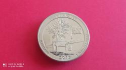 USA; QUARTER DOLLAR 2013 - D -FORT MCHENRY ULUSAL ANIT BÖLGESİ