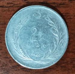 2,5 lira , 2.5 lira , 2 1/2 lira , 2½ lira , 2 buçuk lira , İki buçuk lira 1960
