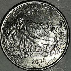 AMERİKA 2006 D  25 CENT  ÇEYREK DOLAR  HATIRA COLORADO