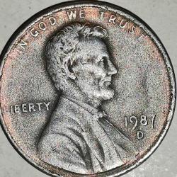 AMERİKA  1987 D    1 CENT