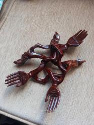 Eski El Oyması Ahşap  Tamir görmüş Afrika/