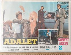 ADALET;CÜNEYT ARKIN-MERAL DENİZ-REHA YURDAKUL-BAKİ TAMER-ALİ SURURİ ORİJİNAL SİNEMA AFİŞİ ÇOK NADİRDİR