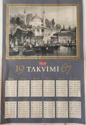 Efemera - 1967 ÜSKÜDAR VALİDE CAMİ FOTOĞRAFLI HAYAT MECMUASI ORİJİNAL DUVAR TAKVİMİ TT1A1A1 ÇOK NADİRDİR - kitantik - kitaLog