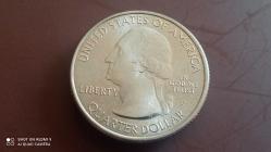 USA; QUARTER DOLLAR 2015 -P- TARİHİ ULUSAL; BLUE RİDGE PARK YOLU