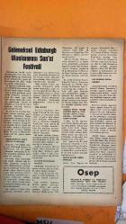 SOSYETE 13 DERGİSİ - 16 KASIM 1967 - SEYFİ BASA - NERMİN BASA - SEMA BASA - SEÇKİN ÇAĞAL - BÜLENT ORAL - NURTEN PAMUK - NUR OKTEN - EKREM NACİ - ÖZCAN BARAN - MALİK YOLAÇ - MELİH NEMLİ - APTULLAH BALER - YILMAZ BENARDETE - MOİZ AKAR - CÜNEYT GÖKÇER - AYTEN GÖKÇER - AYDIN GÜN - İBRAHİM GEZGİNCİ - SAİT FİLİZ - ORHAN ÖZŞİŞMAN - ŞÜKRÜ OKAN - ABDÜLKERİM OLCAY - CELALETTİN EROL - HANS WERNER HENZE - ALFRED BRENDEL - RADU LUPU - GYORGY PAUK - RUGGIERA RICCI - JOSEF SUK - HELGA DERNESCH - PLACIDO DOMINGO - SIR JOHN BARBIROLLI - HEATHER HARPER - JANET BAKER - RONALD DOWD - RAIMUND HERINCX - CARLO GIULINI - SEMA BASA & SEÇKİN ÇAĞAL DÜĞÜNÜ LİMAN LOKANTASINDA KUTLANDI - SEYFİ BASA TRABZON'DA DUYGUSAL BİR YAZ GEÇİRDİ - NUR OKTEN VE MALİK YOLAÇ'TAN PARAŞÜT KULESİ KİRALAMA OPERASYONU - MELİH NEMLİ VE APTULLAH BALER “BREMEN MIZIKACILARI” FİLMİNDE BAŞROLDE - “TAVANDAKİ ÜFÜRÜKÇÜ” TİYATROSU YILMAZ BENARDETE VE MOİZ AKAR İLE GELİYOR - CÜNEYT GÖKÇER & AYTEN GÖKÇER KIBRIS TURU VE “CADI KAZANI”   - 26 SAYFA