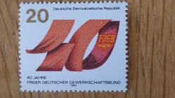 LOT.20 » 1985 YILI DDR SENDİKANIN 40.YILDÖNÜMÜ TAM SERİ DAMGASIZ  ŞARNİYERSİZ