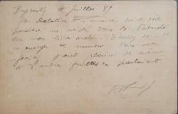 Osmanlı Belçika 1889 20Paras  Posta Kartı Beyrut'dan Tournai'ye Yıldız damga ile yollanmış , Nadir .