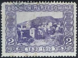 +++  BOSNA HERSEK AVUSTURYA İŞGALİ MOSTAR MANZARASI      1910   - DAMGALI , HALİYLE