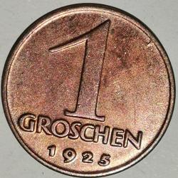 AVUSTURYA 1925   1 GROSCHEN