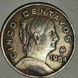MEKSİKA 1964  5 CENTAVOS