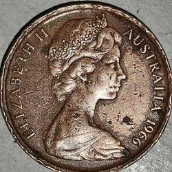 AVUSTRALYA 1966  1 CENT