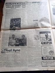 Cumhuriyet Gazetesi - 7 Temmuz 1952 - Amerika Seçimlerinde Çok Mühim Bir Gün - General Eisenhower Bir Seçim Nutku Söylerken Fotoğraf - Belgrad Ankara Ve Atina'ya Yaklaşıyor - Güreş Federasyonu Reisi Sadullah Çiftçioğlu Helsinki'ye Gitmeyecek - Eski Muhariblerin Dünkü Toplantıları - Savcılık Tarafından 4 Firma Hakkında Dava Açıldı - General De Gaulle'ün Partisinde İsyan Çıktı - Şişli Beyazıt Arasında Tünel - Amerika'da Seçimleri Kim Kazanacak Yazan John Gunther Yazı Dizisi - Mesut Bir Sanat Hadisesi Yazan İsmail Habib Sevük - Ruh Gurbetinde Yazan Kerime Nadir Yazı Dizisi - İran'da Musaddık Yeniden Başbakan Oluyor - Cemiyet Tepkisi Azaldı Yazan Burhan Felek Köşe Yazısı - Dünya Tenis Şampiyonluğu - Fenerbahçe Genç Takımlar Yetiştirecek - Koşucu Emil Zatopek Olimpiyatlara Katılıyor - Galata Gençlik Kulübünün Senelik Kongresi - İstanbul Ankara Radyosu Programı - Mücevherlerle İşlenmiş Taçlar Fotoğraf - Nevrol Cemal - Jockey Şemsiye - Zümrüt Yalova Kaplıcaları - Servel Buzdolabı