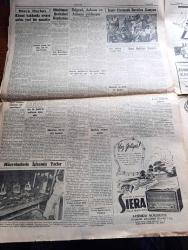 Cumhuriyet Gazetesi - 7 Temmuz 1952 - Amerika Seçimlerinde Çok Mühim Bir Gün - General Eisenhower Bir Seçim Nutku Söylerken Fotoğraf - Belgrad Ankara Ve Atina'ya Yaklaşıyor - Güreş Federasyonu Reisi Sadullah Çiftçioğlu Helsinki'ye Gitmeyecek - Eski Muhariblerin Dünkü Toplantıları - Savcılık Tarafından 4 Firma Hakkında Dava Açıldı - General De Gaulle'ün Partisinde İsyan Çıktı - Şişli Beyazıt Arasında Tünel - Amerika'da Seçimleri Kim Kazanacak Yazan John Gunther Yazı Dizisi - Mesut Bir Sanat Hadisesi Yazan İsmail Habib Sevük - Ruh Gurbetinde Yazan Kerime Nadir Yazı Dizisi - İran'da Musaddık Yeniden Başbakan Oluyor - Cemiyet Tepkisi Azaldı Yazan Burhan Felek Köşe Yazısı - Dünya Tenis Şampiyonluğu - Fenerbahçe Genç Takımlar Yetiştirecek - Koşucu Emil Zatopek Olimpiyatlara Katılıyor - Galata Gençlik Kulübünün Senelik Kongresi - İstanbul Ankara Radyosu Programı - Mücevherlerle İşlenmiş Taçlar Fotoğraf - Nevrol Cemal - Jockey Şemsiye - Zümrüt Yalova Kaplıcaları - Servel Buzdolabı