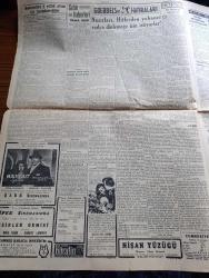 Cumhuriyet Gazetesi - 9 Mart 1948 - Bocalama Yazan Nadir Nadi Başmakale - Demokrat Parti Genel Merkezinde Dünkü Hummalı Faaliyet - Üsküdar Demokratlarının Osman Nuri Köni'ye Çektikleri Telgraf - Finlandiya Rusya İle Müzakereye Razı Oldu - İsmet İnönü Ankara'ya Döndü - Yüce Divanda Dünkü Hararetli Duruşma - İl Bandito Filmi Şark Sinemasında - Goebbels'in Hatıraları Yazı Dizisi - Amerikan Yardım Malzemesinden İlk Parti Geliyor - Bir Bolşevik Suikastı Mi - Huzur Yazan Ahmet Hamdi Tanpınar Yazı Dizisi - Et Toptancıları Meydan Okuyorlar - Hırpanilik Yazan Burhan Felek Köşe Yazısı - Harmankaya Filmi Şarkılar Safiye Ayla - Şehir Komedi Tiyatrosu Kaş Yapayım Derken - Çıldıran Kadın Filmi Taksim Sinemasında - 44. İlkokul Aile Birliğinin Tertiplediği Büyük Konser Leyla Gencer Ferdi Statser Ve Muhiddin Sadak İnci Sinemasında - Bugünkü Radyo Programı - Bizerba Otomatik Baskülleri - Odeon Yeni Çıkan Plaklar - Müzeyyen Senar Işıl Gittin Bu Gidiş Plağı - Hamiyet Yüceses - Borsa