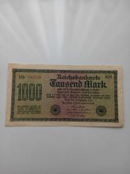 Alman 1000 Mark 1922 ÇÇT+ Koleksiyonluk